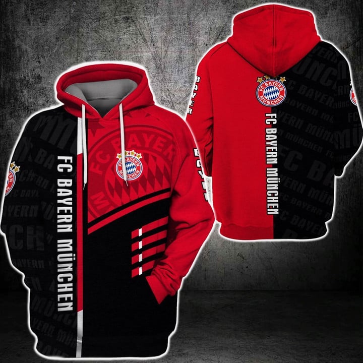 Bayern Munchen Rot Schwarz Kapuzenpullover