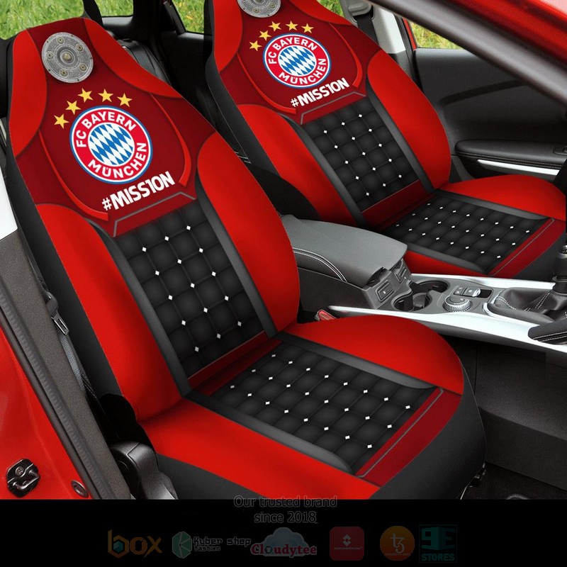 Bayern Munchen Rot Schwarz Mission Autositzbezuge