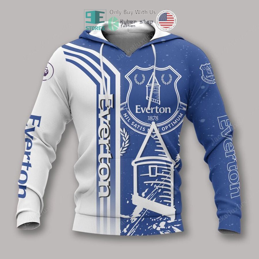 Everton FC Logo Weiß königlich Kapuzenpullover