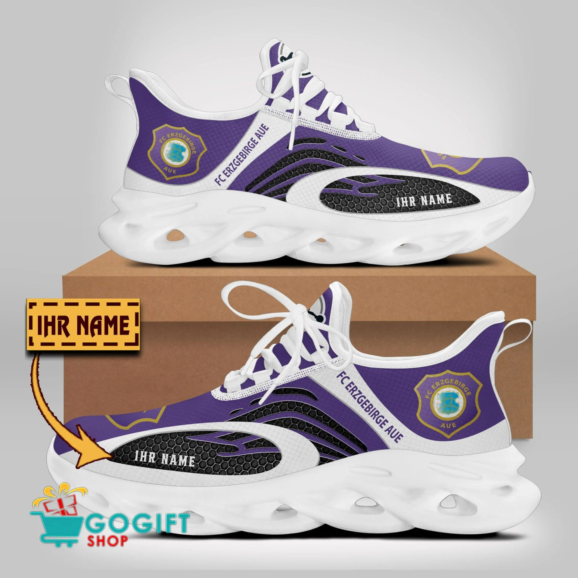 FC Erzgebirge Aue Neuer Stil Individueller Name Max Soul Schuhe Turnschuhe