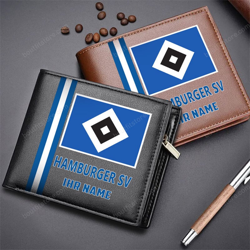 Hamburger SV Logo Individueller Name Ledergeldbörse