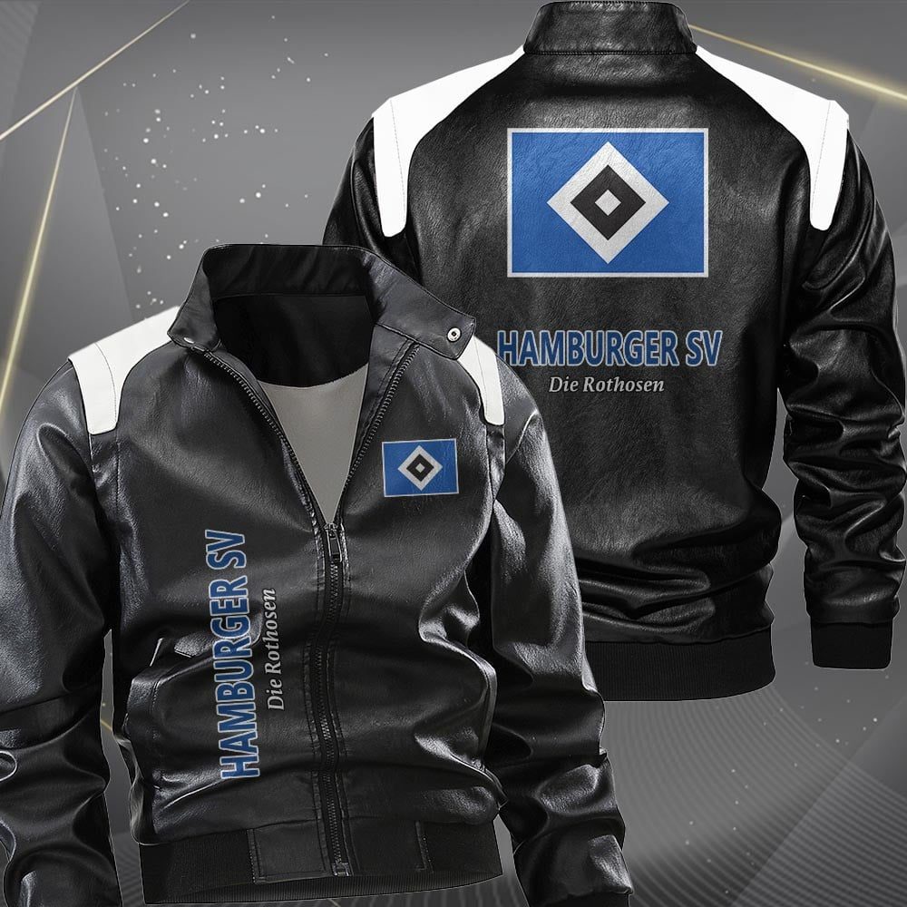 Hamburger SV Neue Edition Reißverschluss Lederjacke