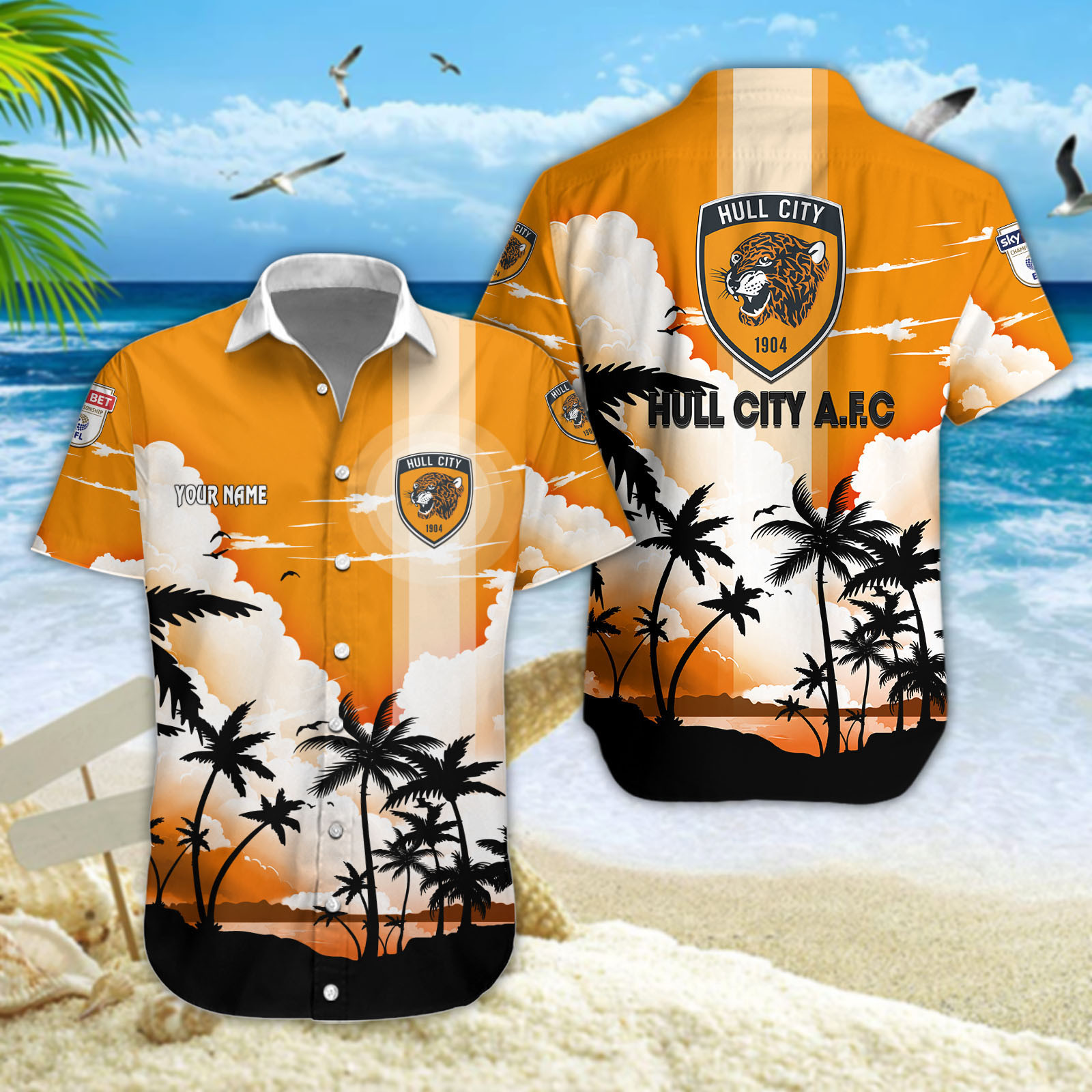 Hull City Hawaiihemd 13218 Hull City Hawaiihemd 13218
