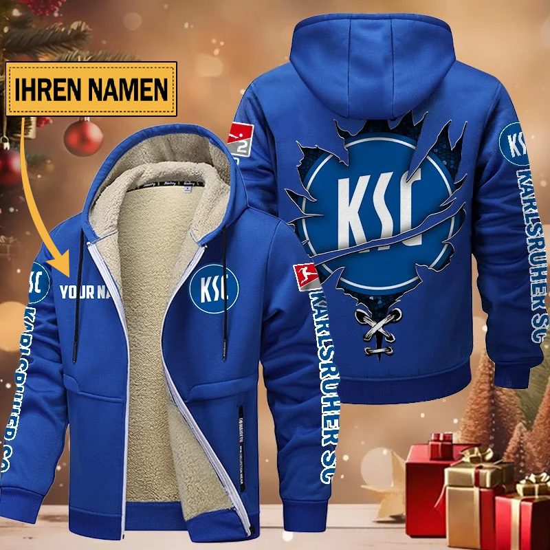 Karlsruher SC Individueller Name Neue Edition Reißverschlussjacke