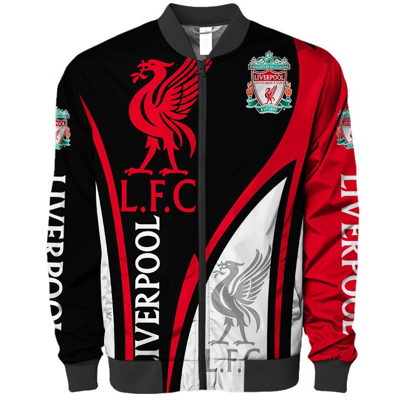 Liverpool FC Schwarz Rot Besonders Bomberjacke