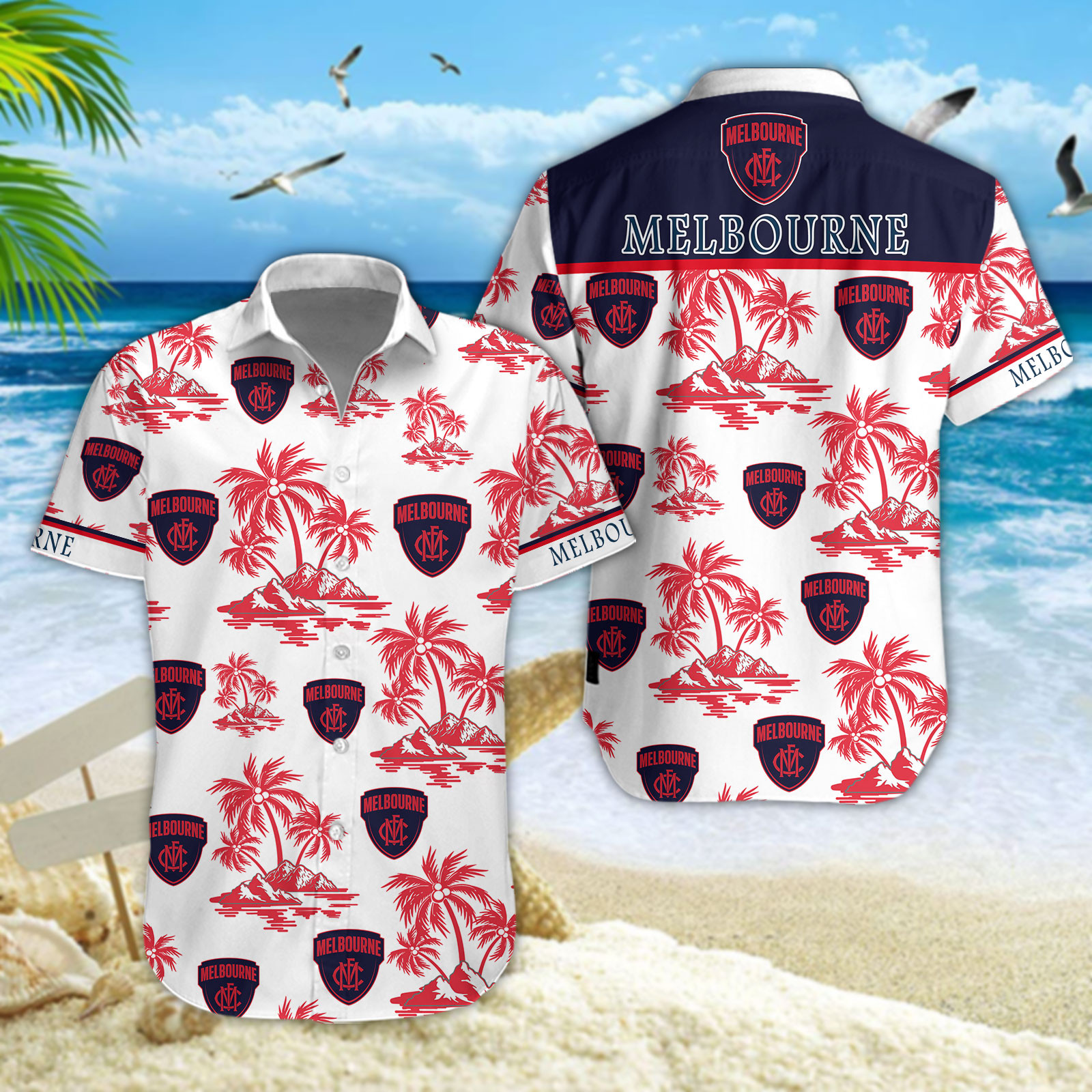 Melbourne Football Club Hawaii-Trikot 2427 Melbourne Football Club Hawaii-Trikot 2427