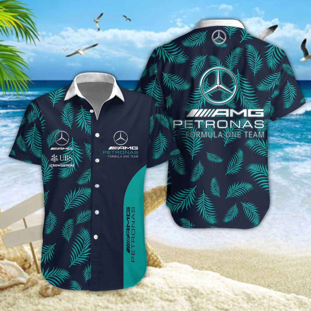 Mercedes-AMG PETRONAS F1 Team Hawaiihemd 2790 Mercedes-AMG PETRONAS F1 Team Hawaiihemd 2790