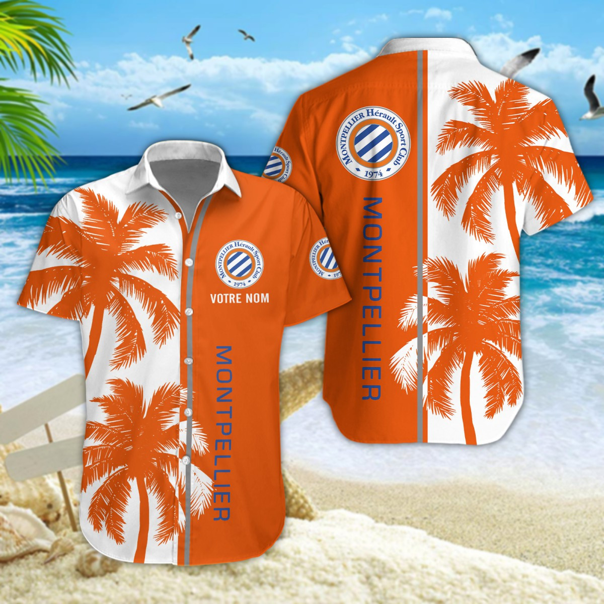 Montpellier HSC Hawaiihemd 90404 Montpellier HSC Hawaiihemd 90404