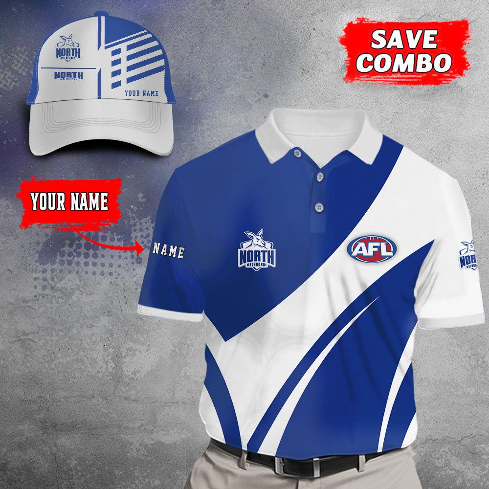 North Melbourne Football Club Kombi-Shirt mit Poloshirt und Mütze HB10515 North Melbourne Football Club Kombi-Shirt mit Poloshirt und Mütze HB10515