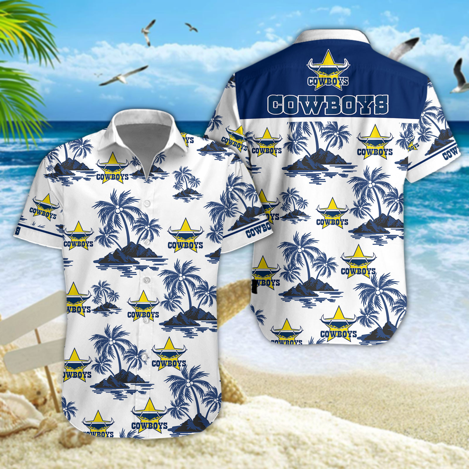 North Queensland Cowboys Hawaiihemd 2444 North Queensland Cowboys Hawaiihemd 2444
