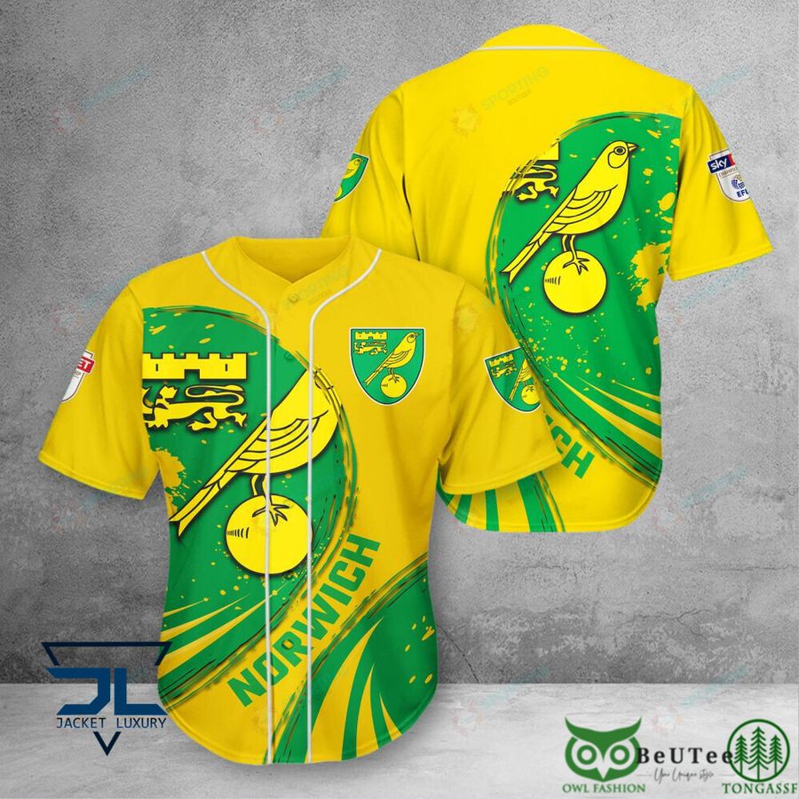 Norwich City FC Logo Auflage Baseball Trikot Norwich City FC Logo Auflage Baseball Trikot