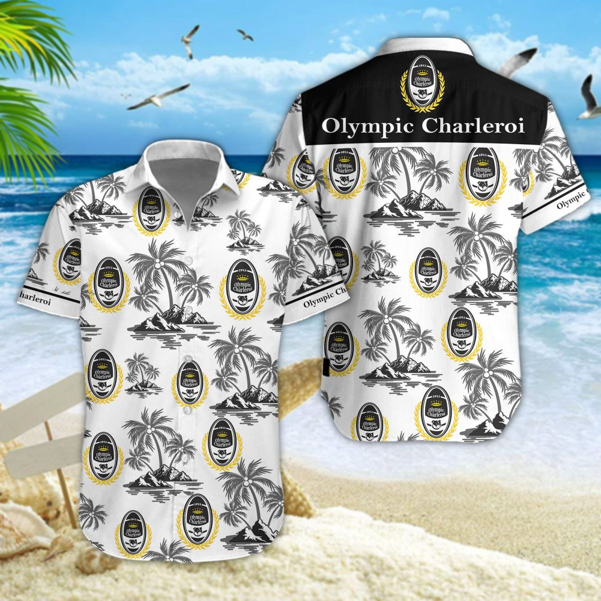 Olympic Charleroi Hawaiihemd 1527 Olympic Charleroi Hawaiihemd 1527