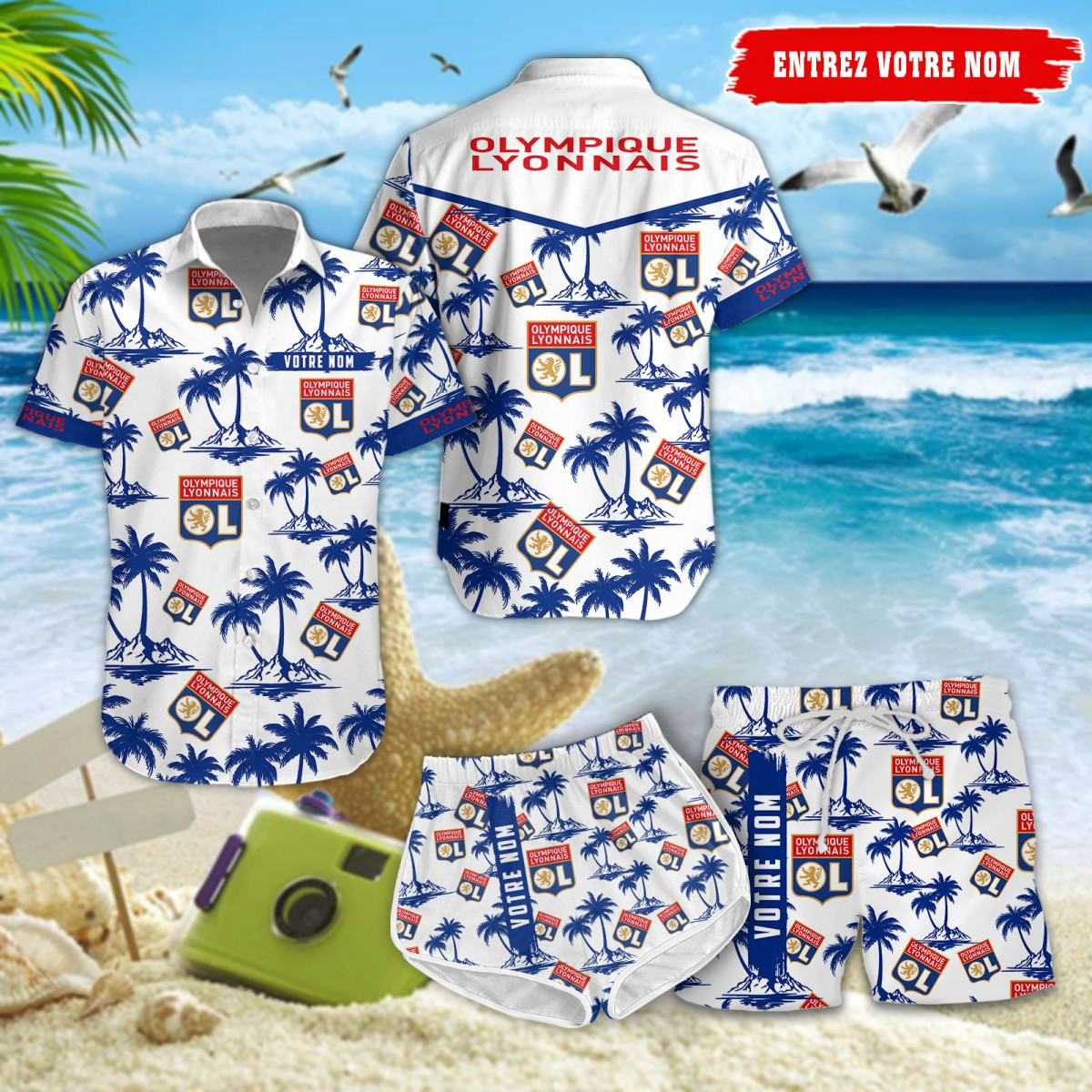 Olympique Lyonnais Hawaiihemd 10338