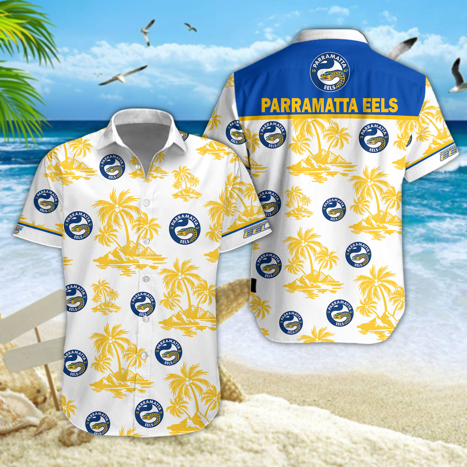 Parramatta Eels Hawaiihemd 2445 Parramatta Eels Hawaiihemd 2445