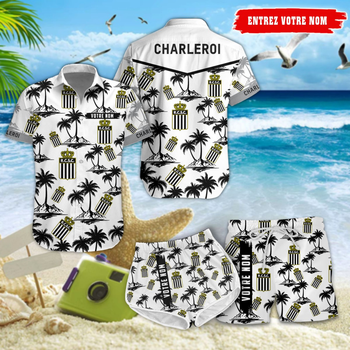 R. Charleroi S.C Hawaiihemd 10376 R. Charleroi S.C Hawaiihemd 10376