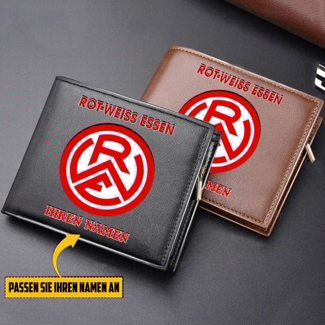 Rot-Weiss Essen Individueller Name Sonderausgabe Ledergeldbörse