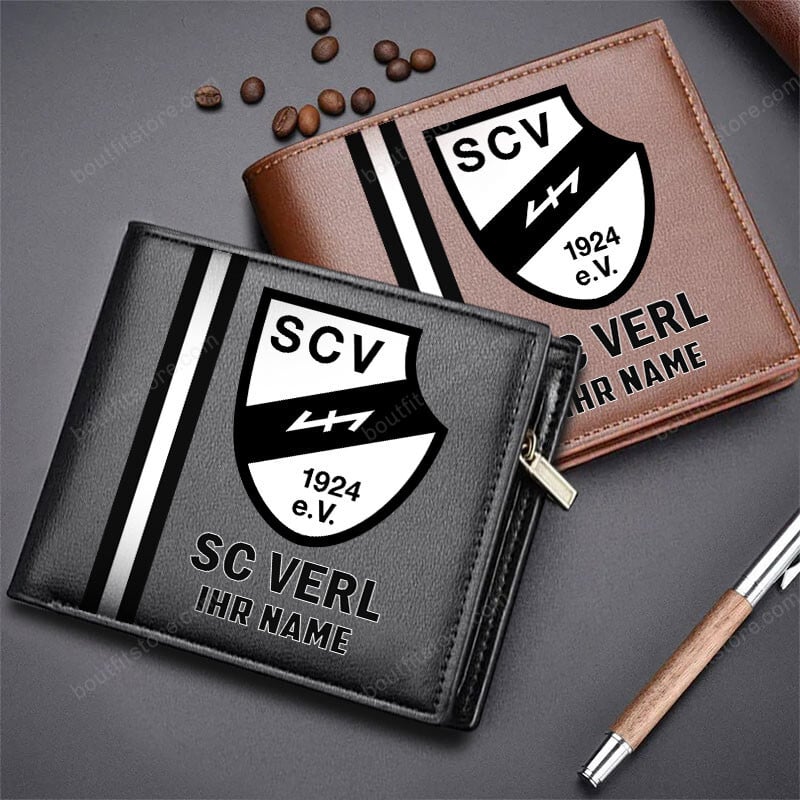 SC Verl Logo Individueller Name Ledergeldbörse