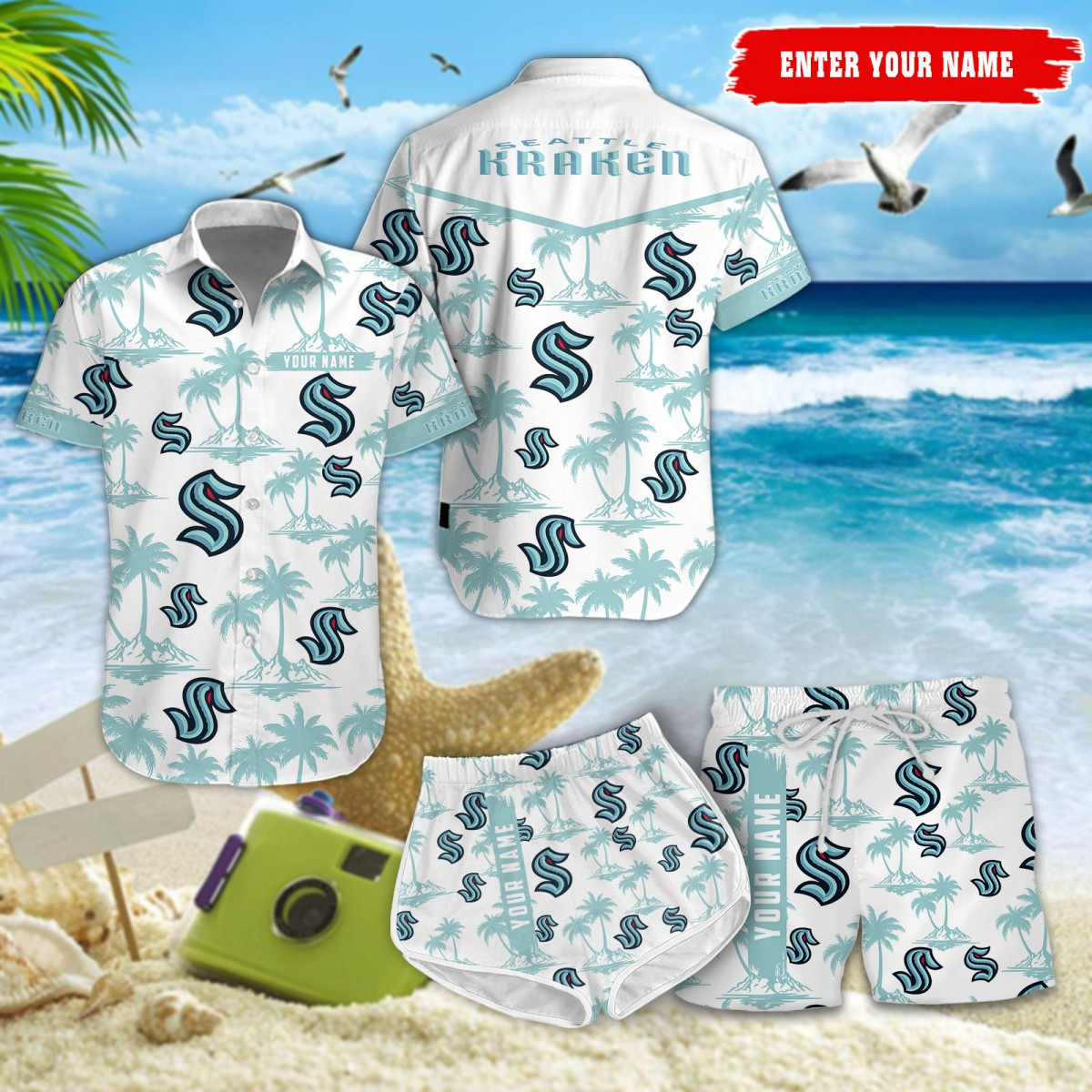Seattle Kraken Hawaiihemd 10034