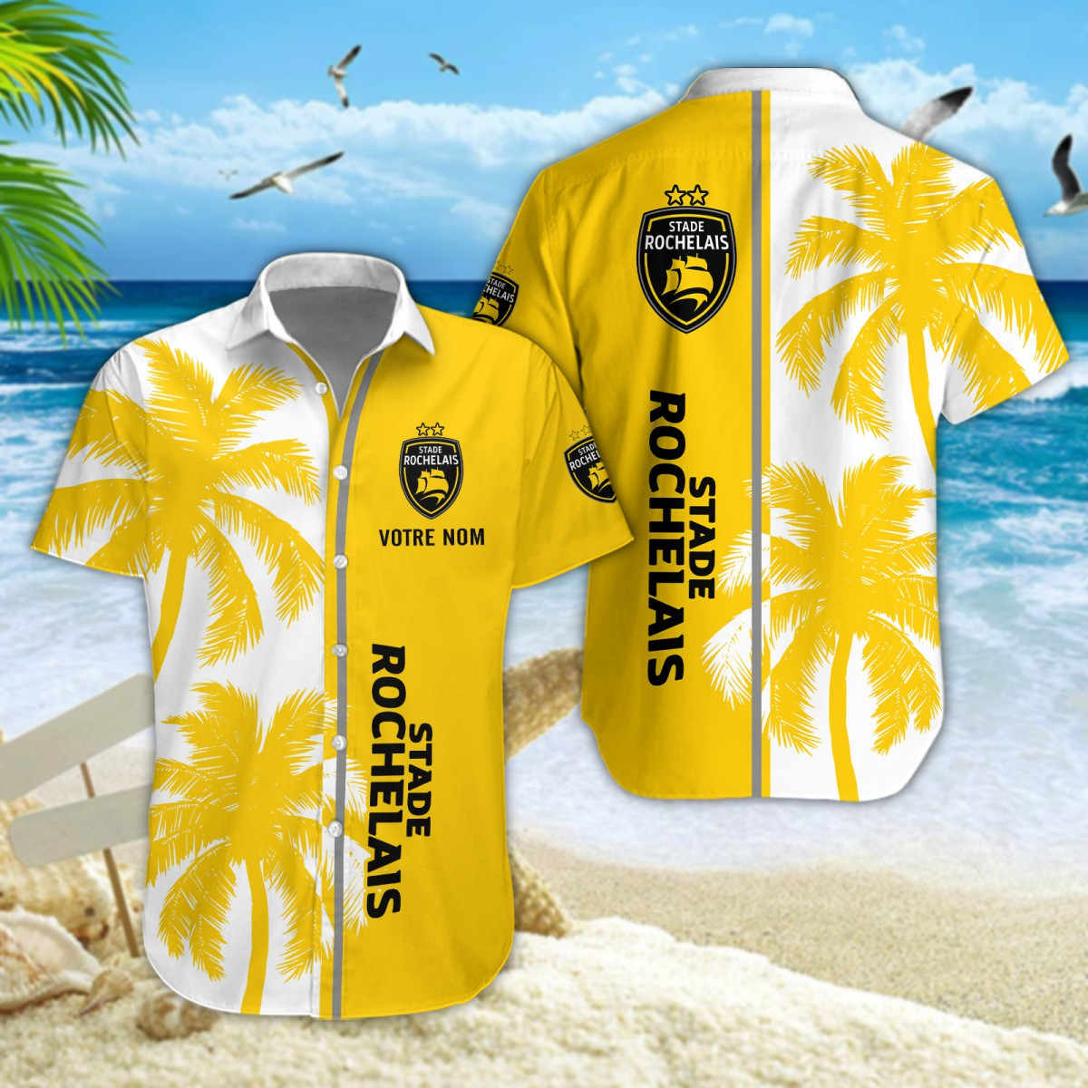 Stade Rochelais Hawaiihemd 90445 Stade Rochelais Hawaiihemd 90445