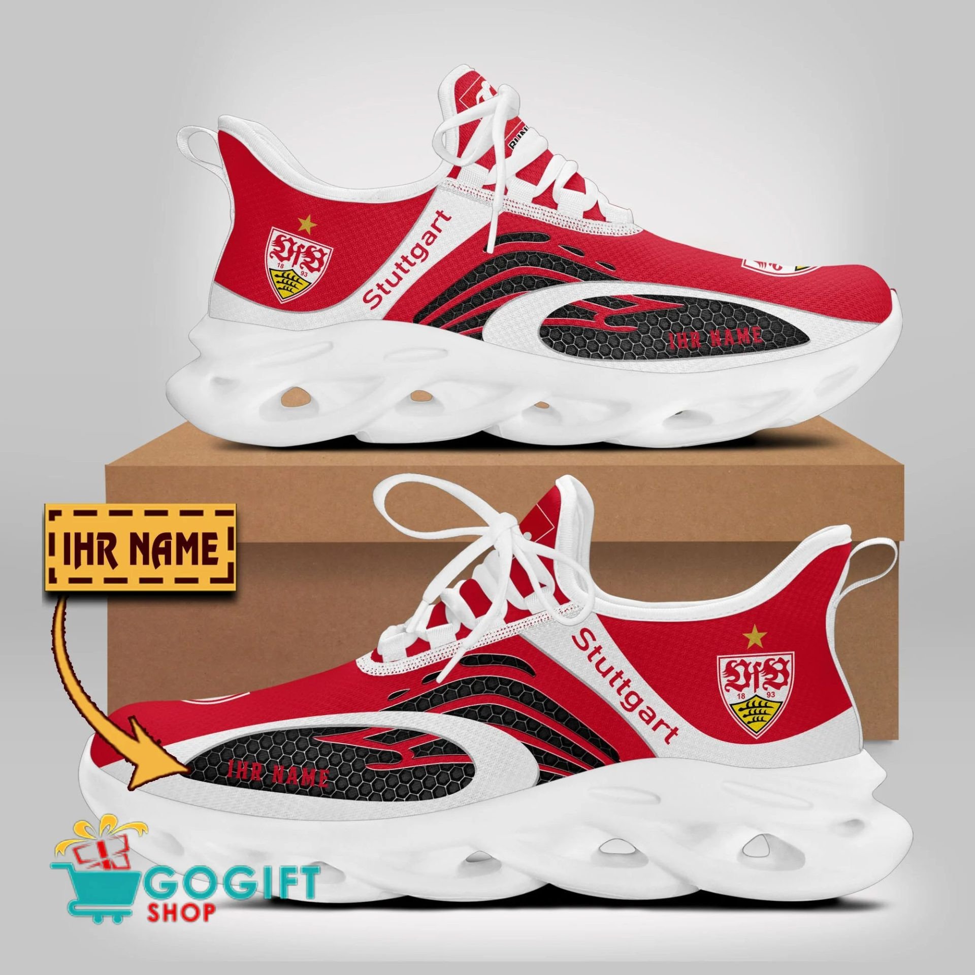 VfB Stuttgart Neuer Stil Individueller Name Max Soul Schuhe Turnschuhe